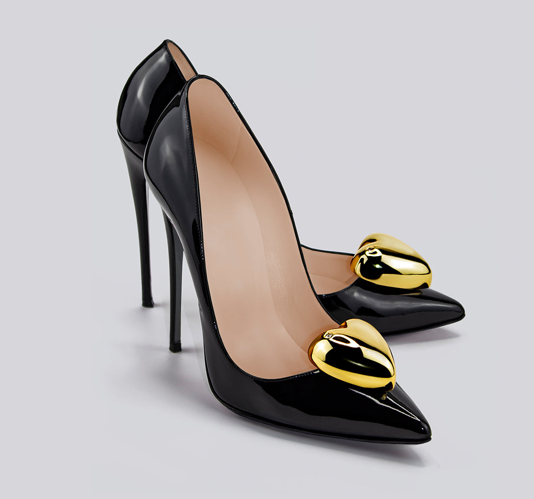 Heart Shoe Clip Gold