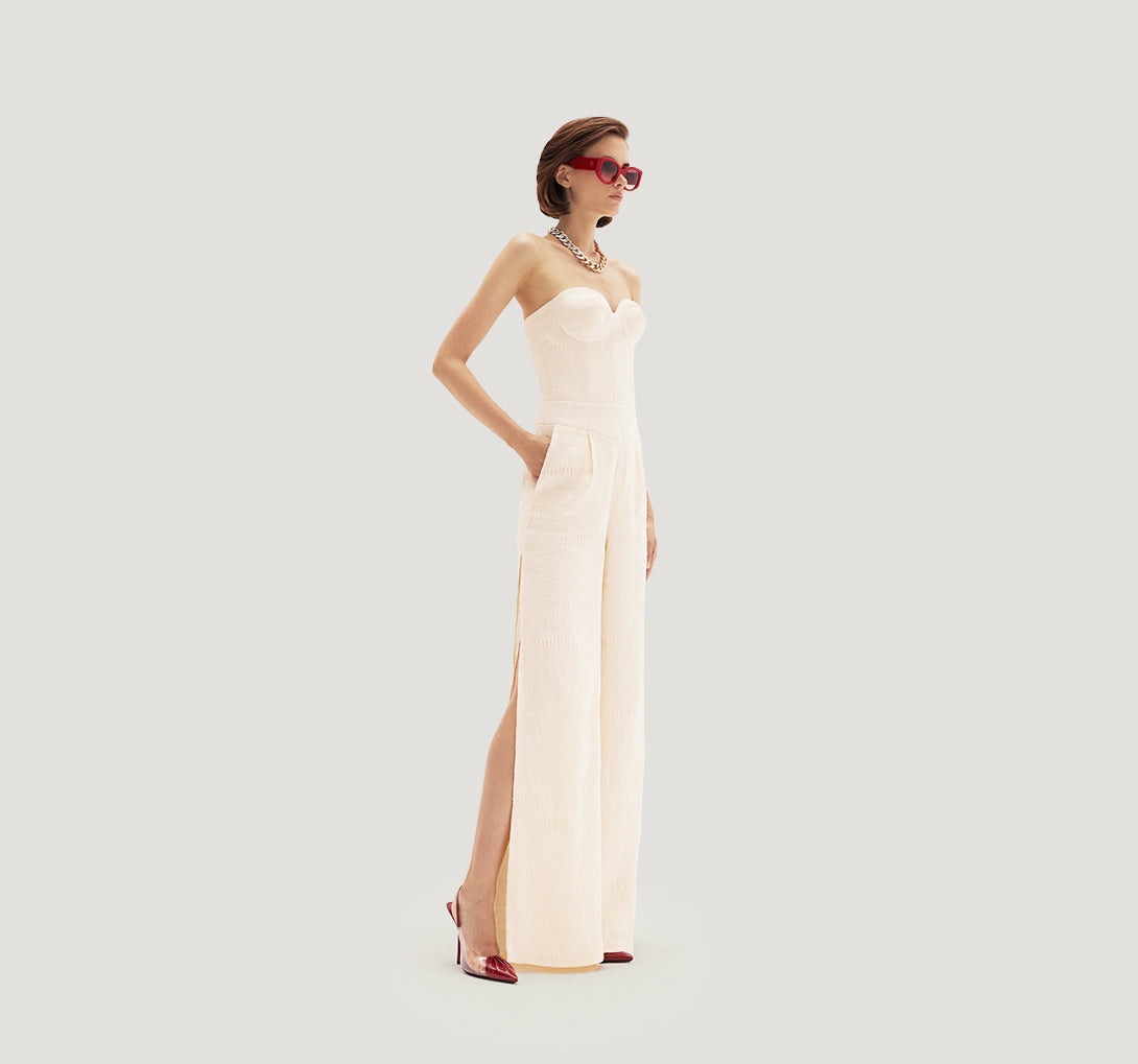 Slit Cotton Jumpsuit