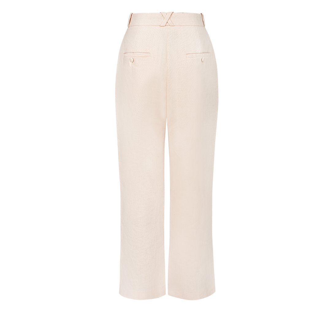 LINEN TUXEDO PANTS