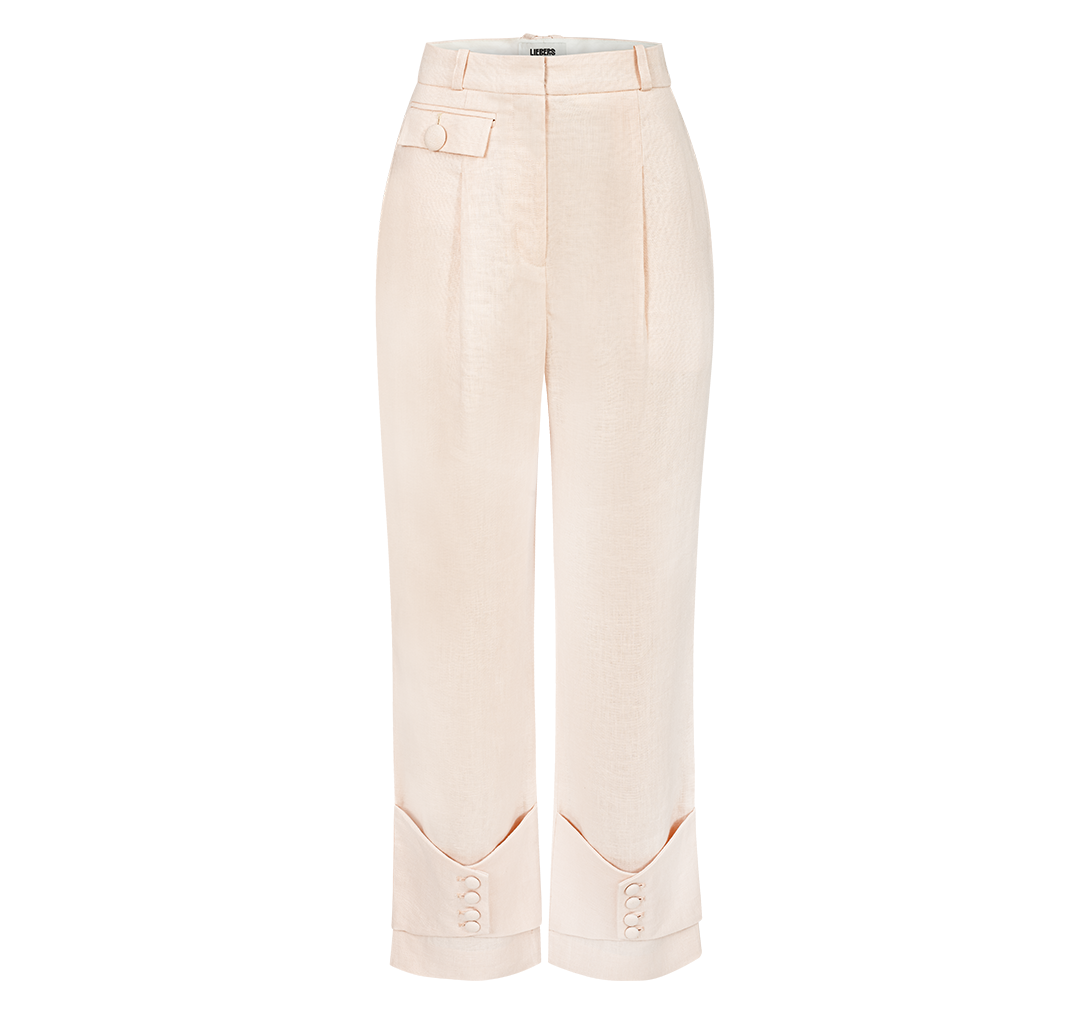 LINEN TUXEDO PANTS