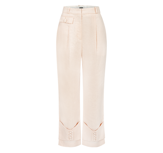 LINEN TUXEDO PANTS