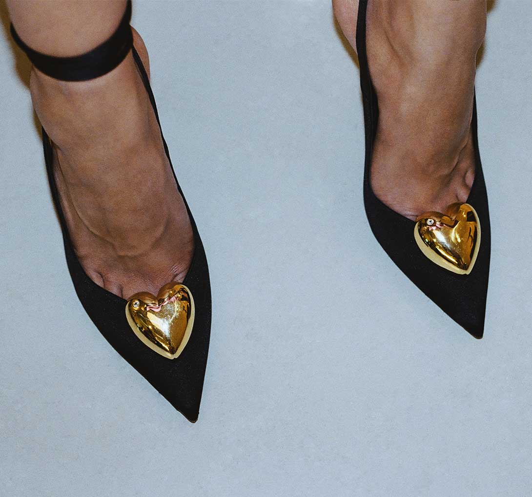 Heart Shoe Clip Gold