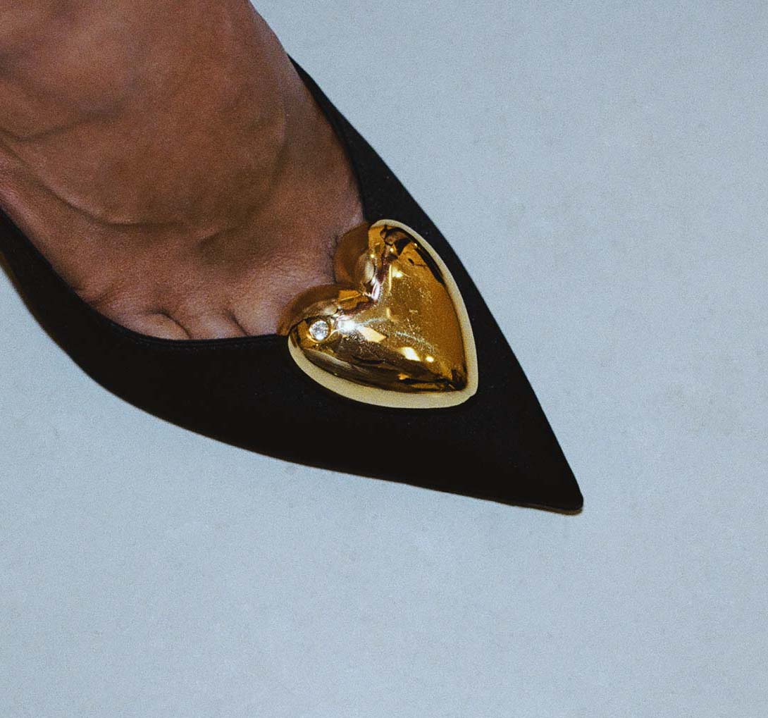 Heart Shoe Clip Gold