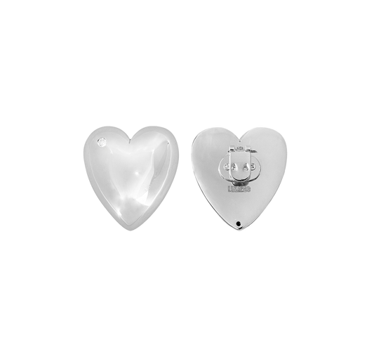 Heart Shoe Clip Silver