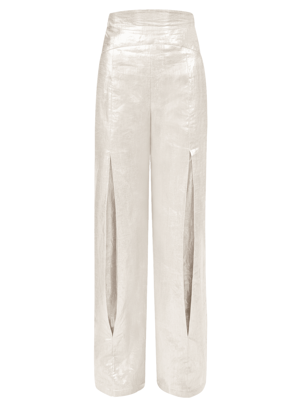 ROUND WAISTED LINEN PANTS